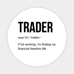 Funny Trader Definition (Black) Magnet